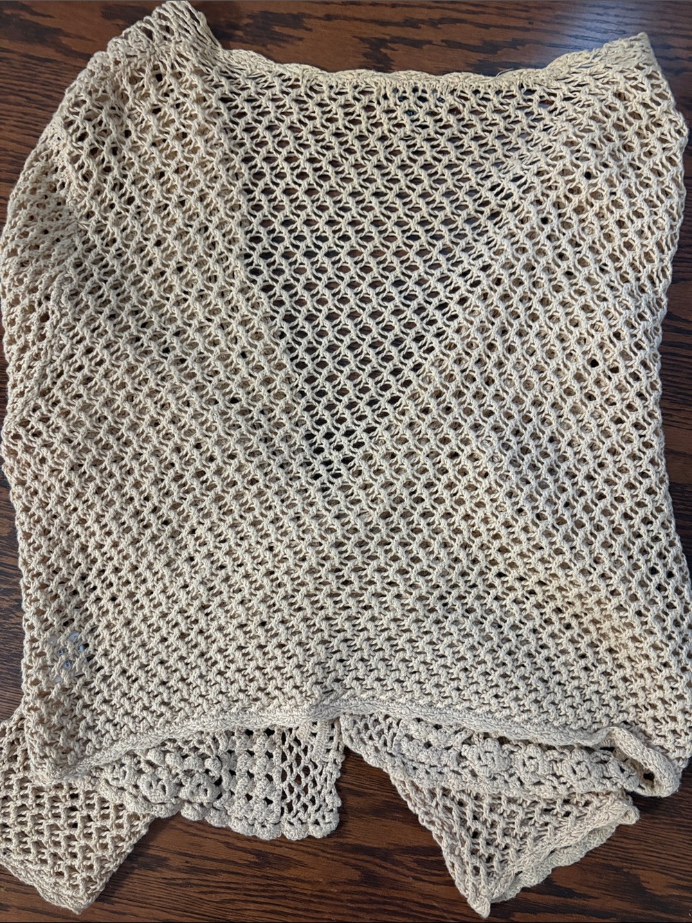 a.n.a Beige Crochet Open-Front Cardigan - Picture 7 of 9